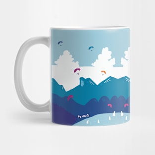 mountain view blue Mug